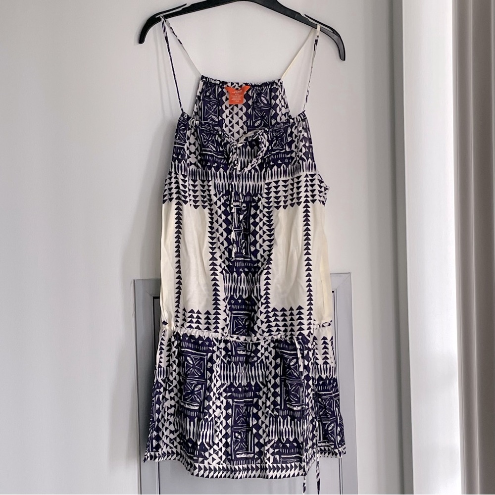 💗 JOE FRESH Navy and White Tribe Pattern Dress/ Coverup